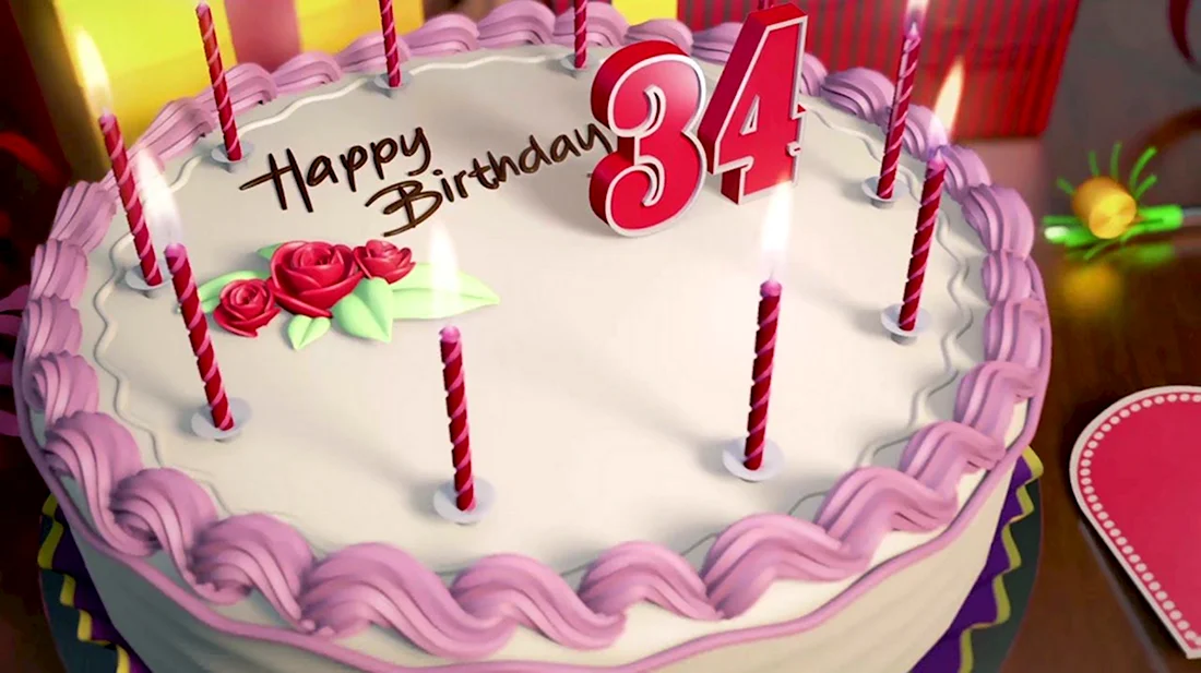 33 Года день рождения девушке. Открытка с днем рождения