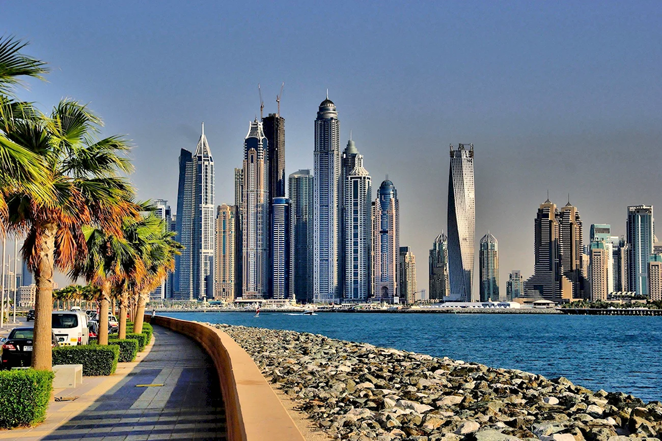 Абу Даби панорама. Красивая картинка