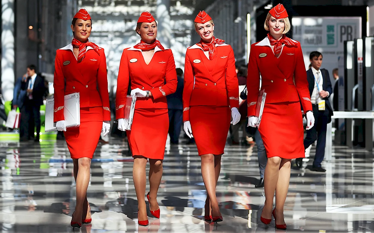 Air France стюардессы. Красивая девушка