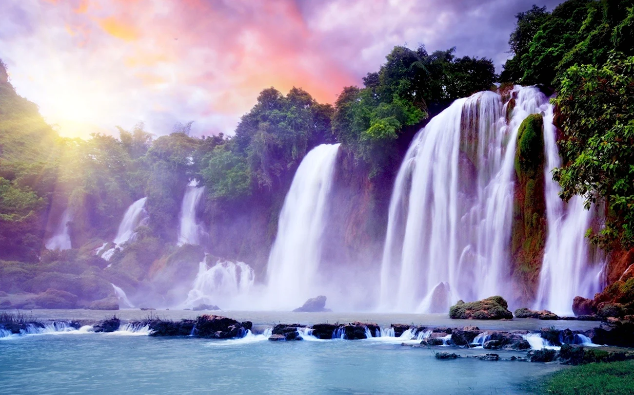 Air Terjun водопад. Картинка
