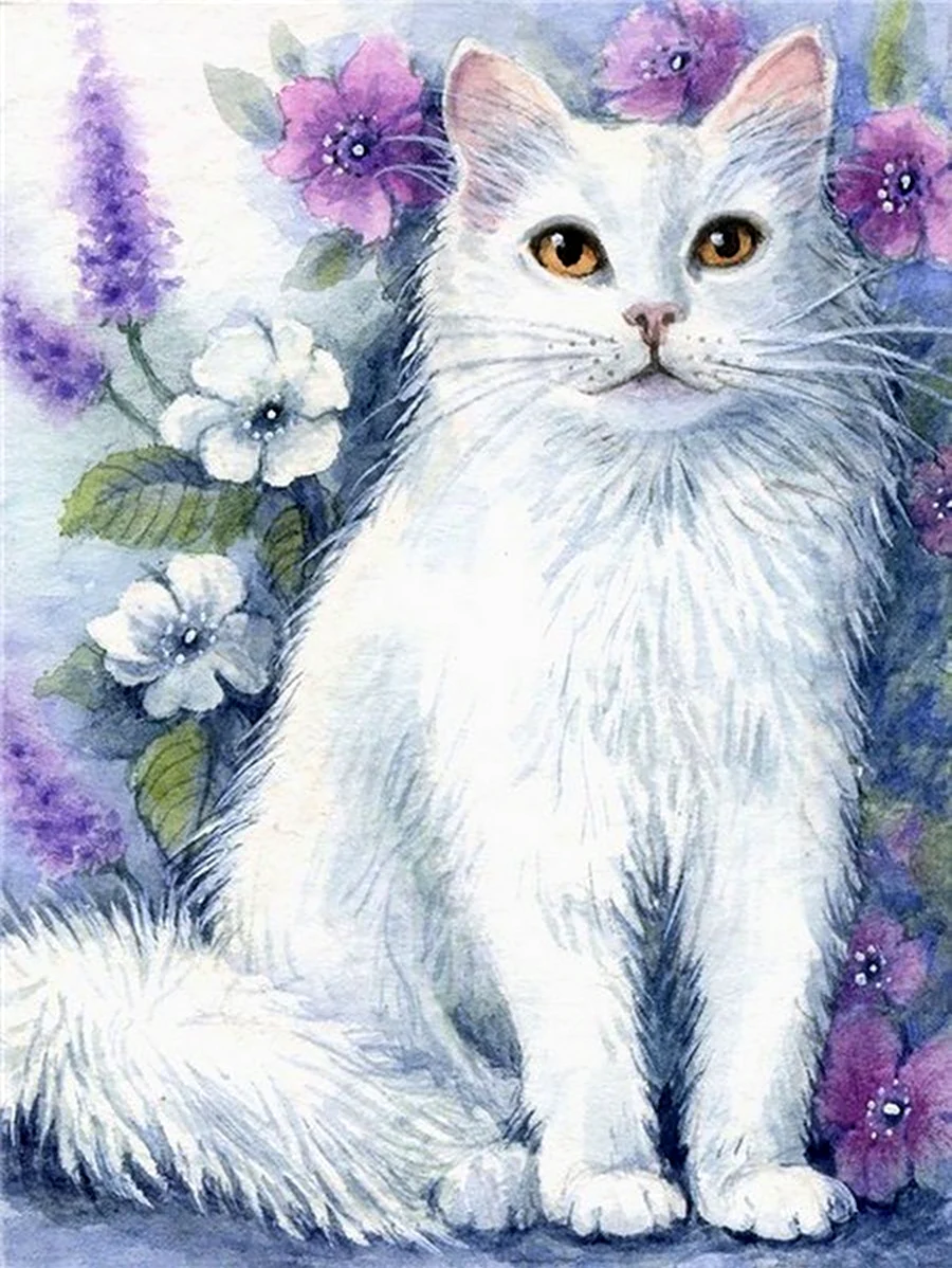 Акварельные котыамериканская художница Elena Mezhibovsky. Красивые картинки животных