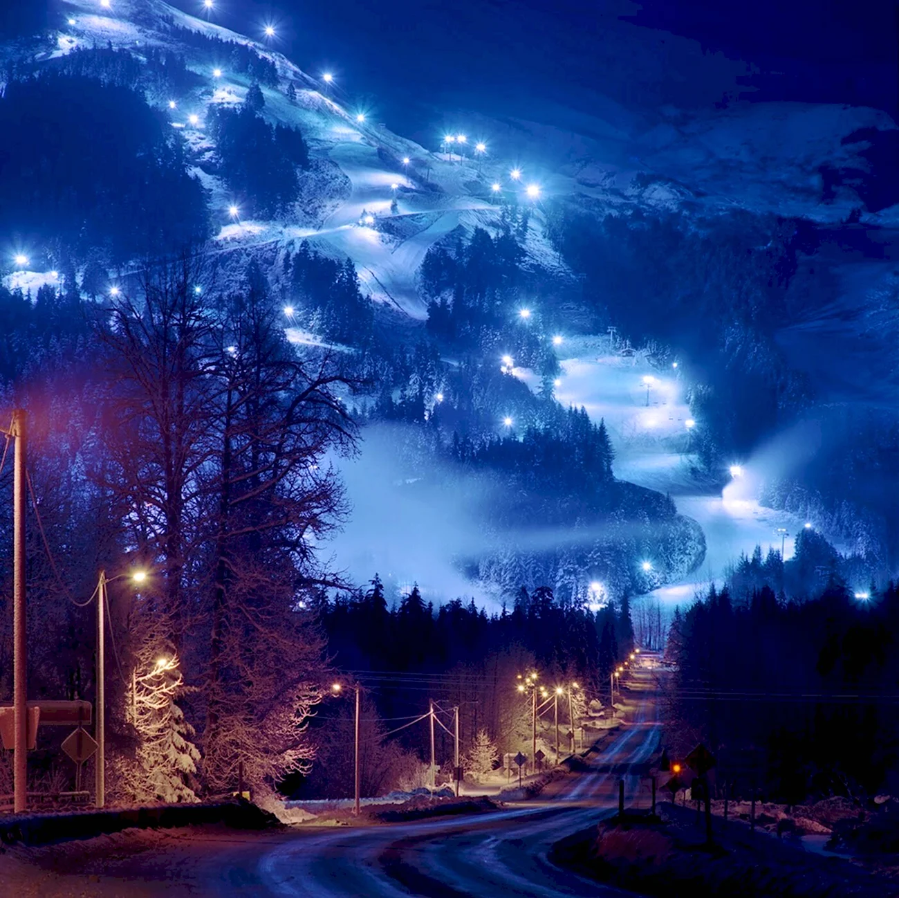 Аляска ночью. Красивая картинка