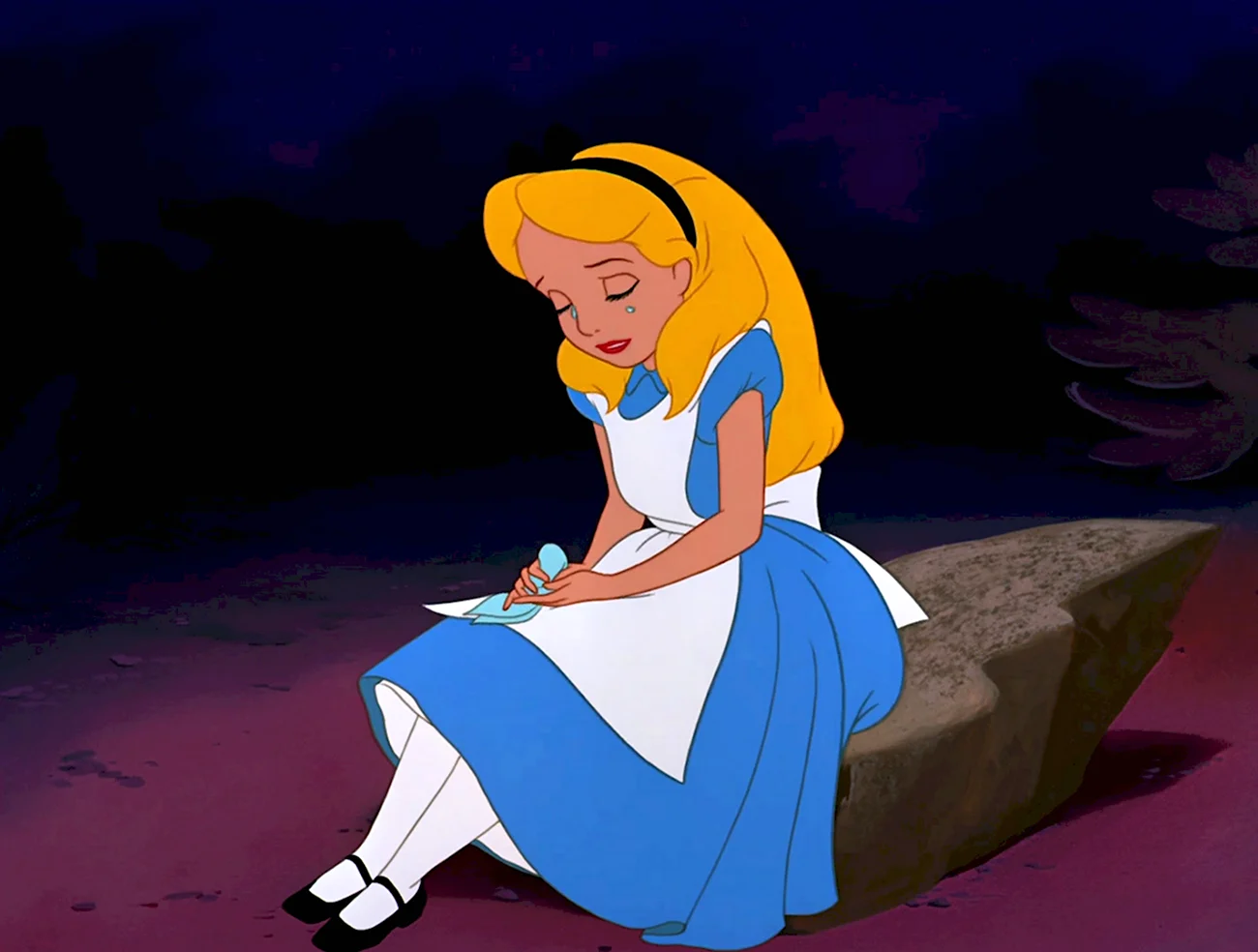 Алиса в стране чудес мультфильм плачет. Красивая картинка