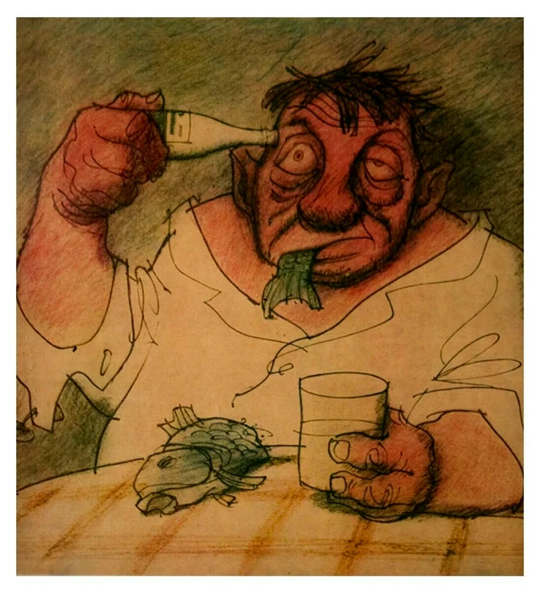 Алкоголизм иллюстрации. Прикольная картинка