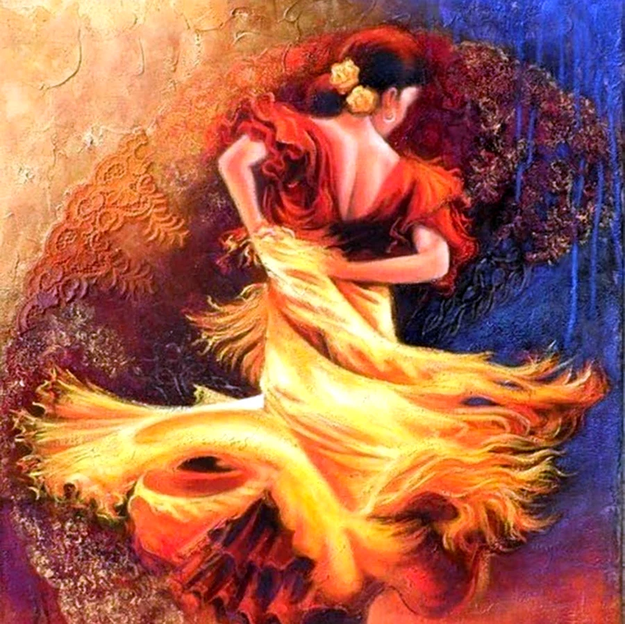 Алмазная мозаика танцы фламенко. Поздравление