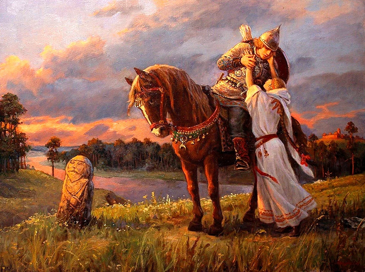 Андрей Шишкин богатырь в поле. Картинка