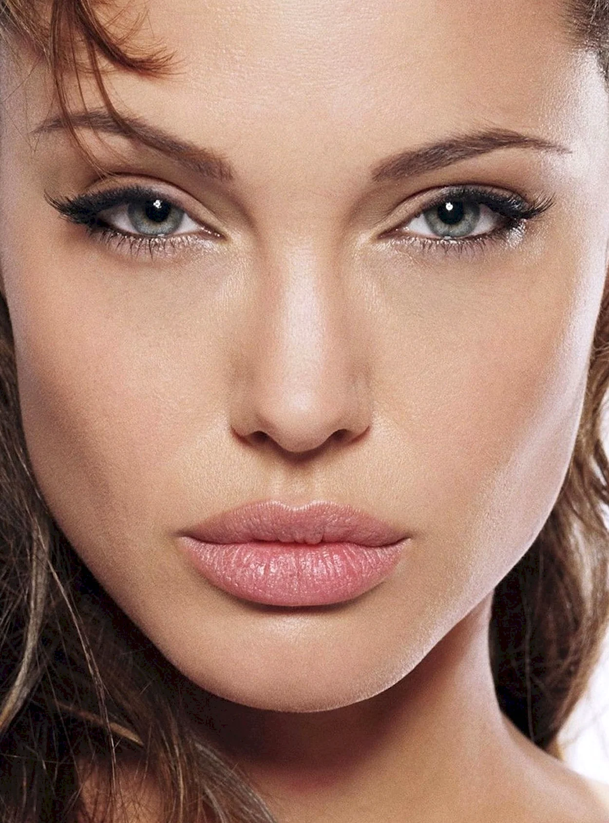 Анджелина Джоли анфас. Красивая девушка