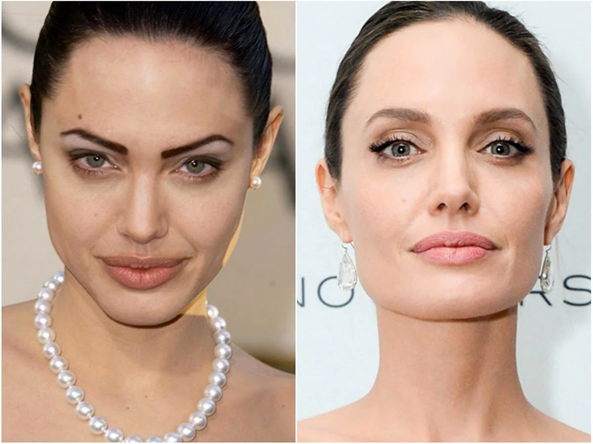 Анджелина Джоли брови ниточки. Красивая девушка
