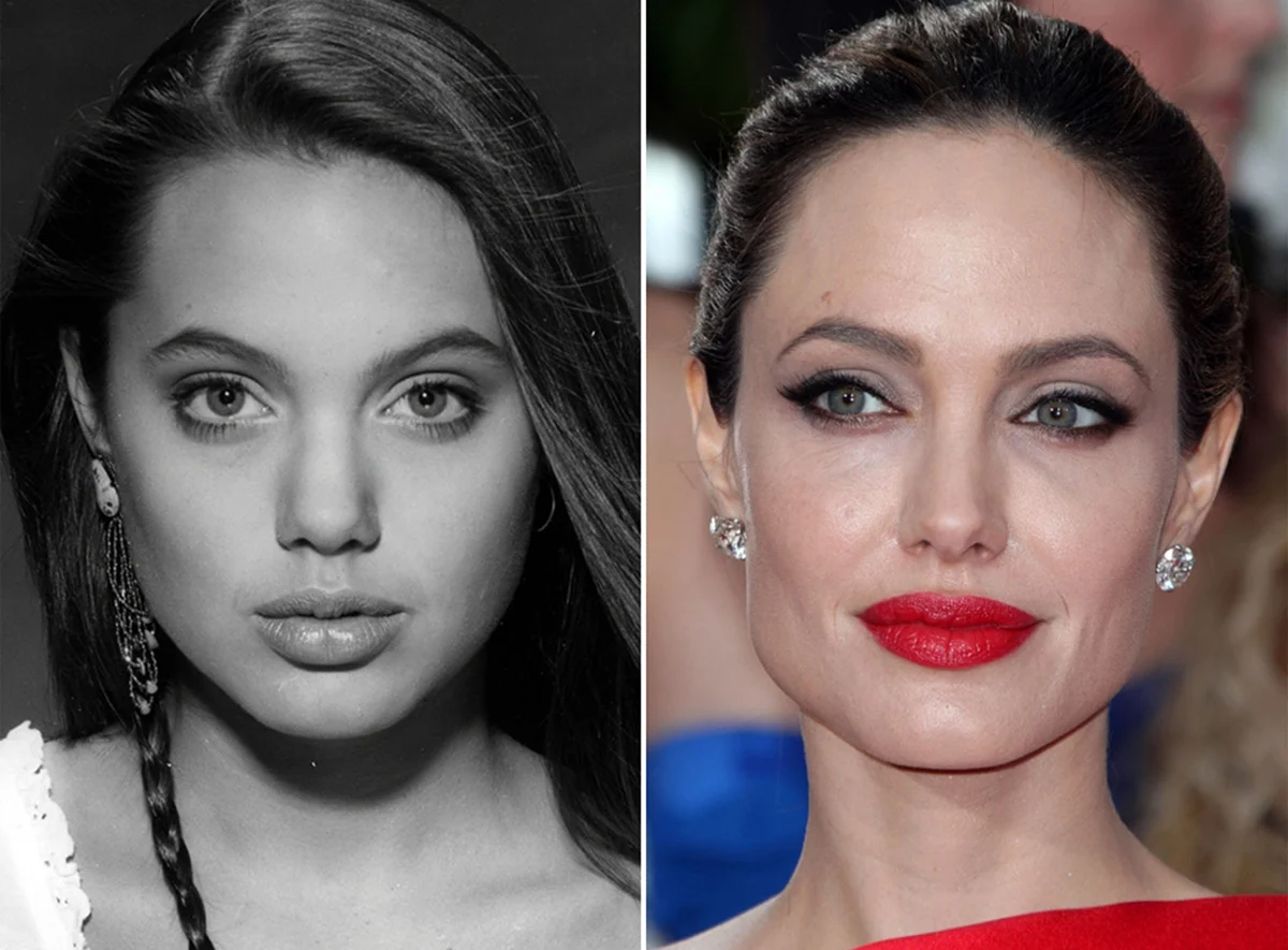 Анджелина Джоли до пластики. Красивая девушка