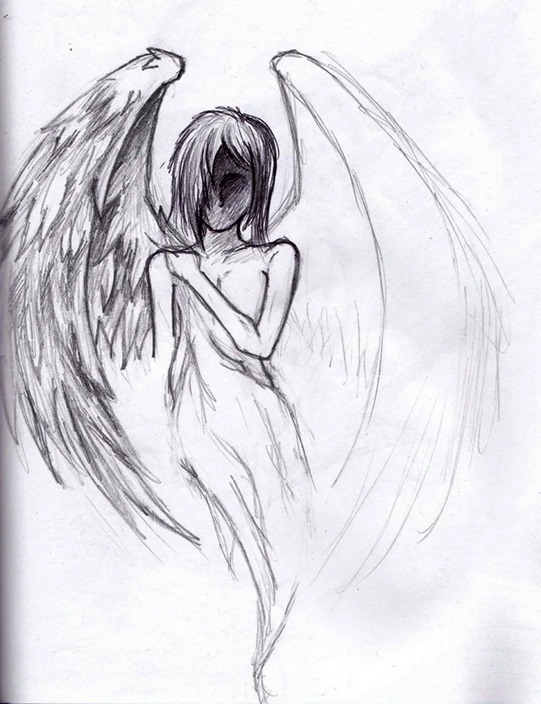 Ангел рисунок карандашом. Для срисовки