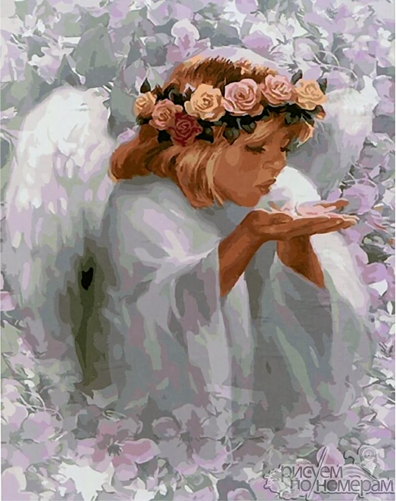 Ангел с цветами