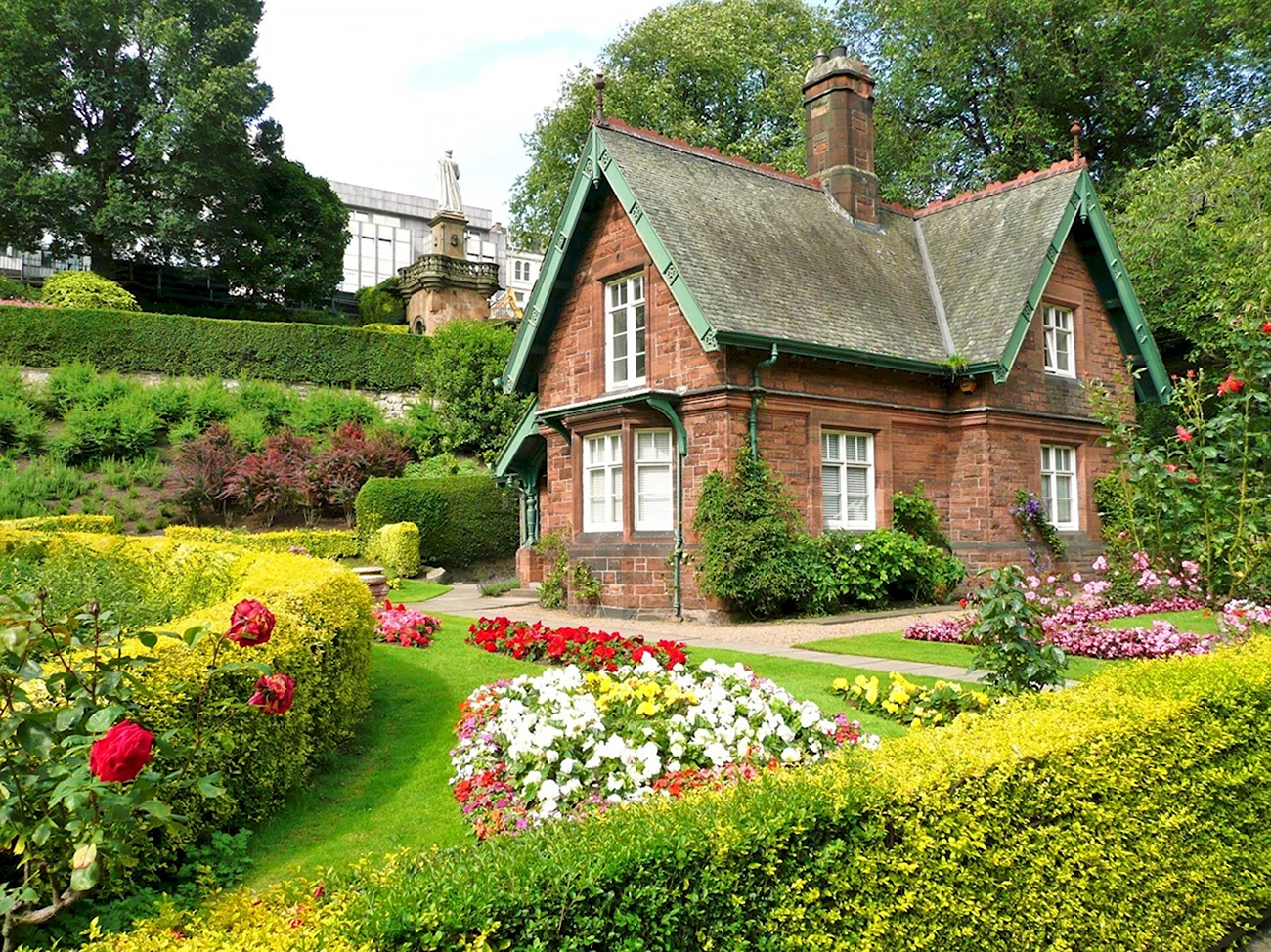 Англия деревня кэмбэлфорд ланшадф садов. Красивая картинка