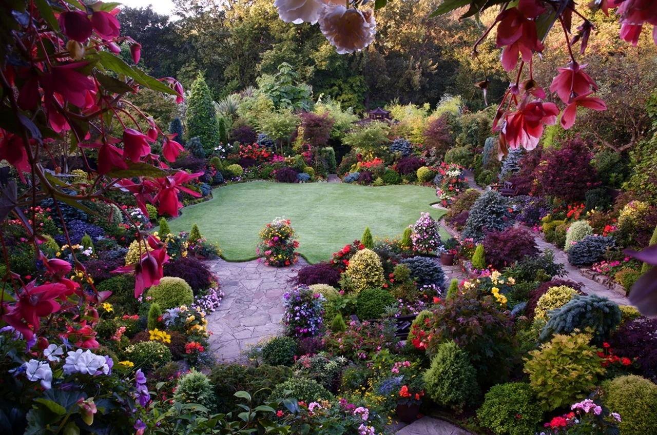 Английский сад Тони и Марии Ньютон. Красивая картинка