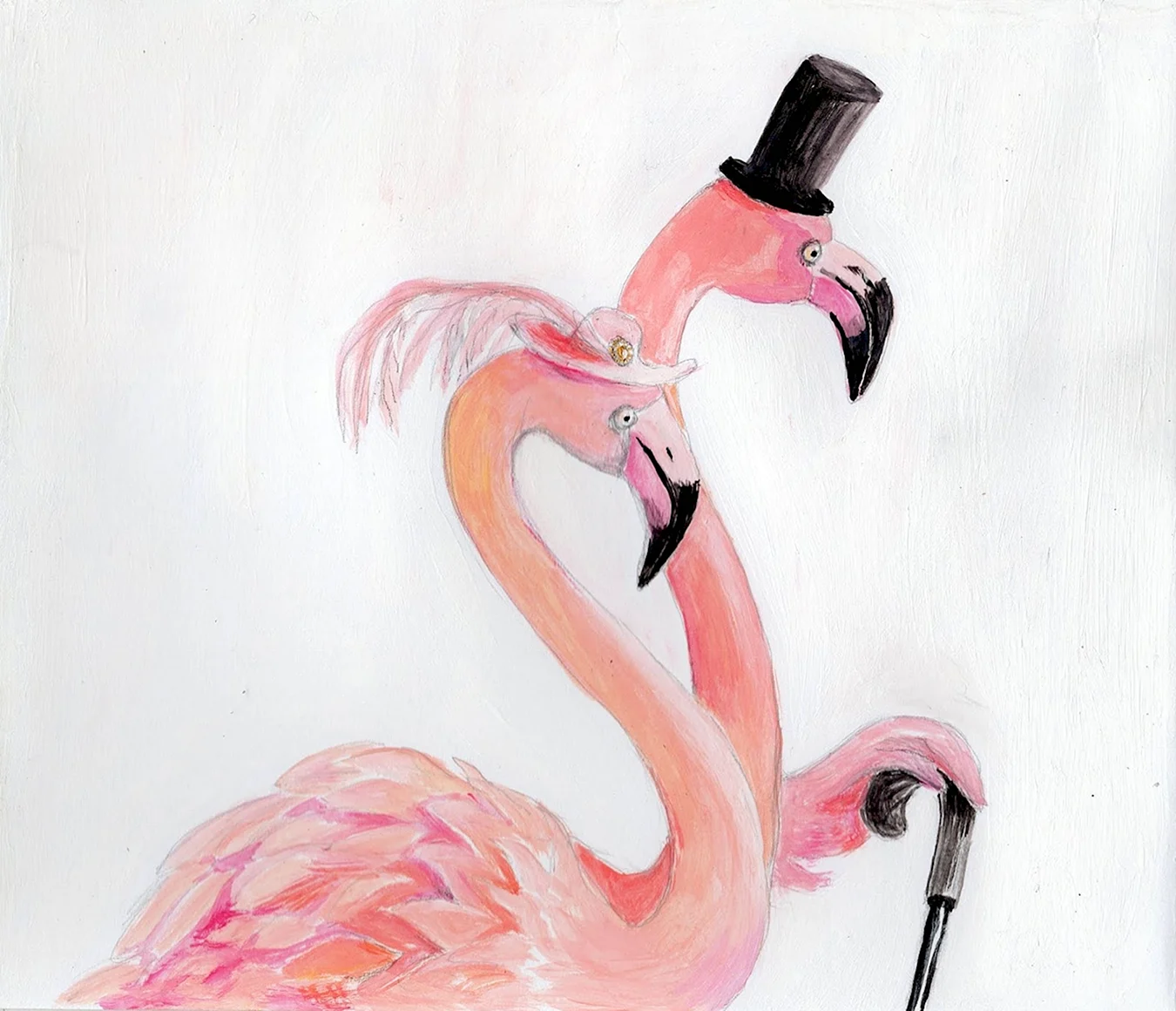 Анна Романовская розовый Фламинго. Для срисовки