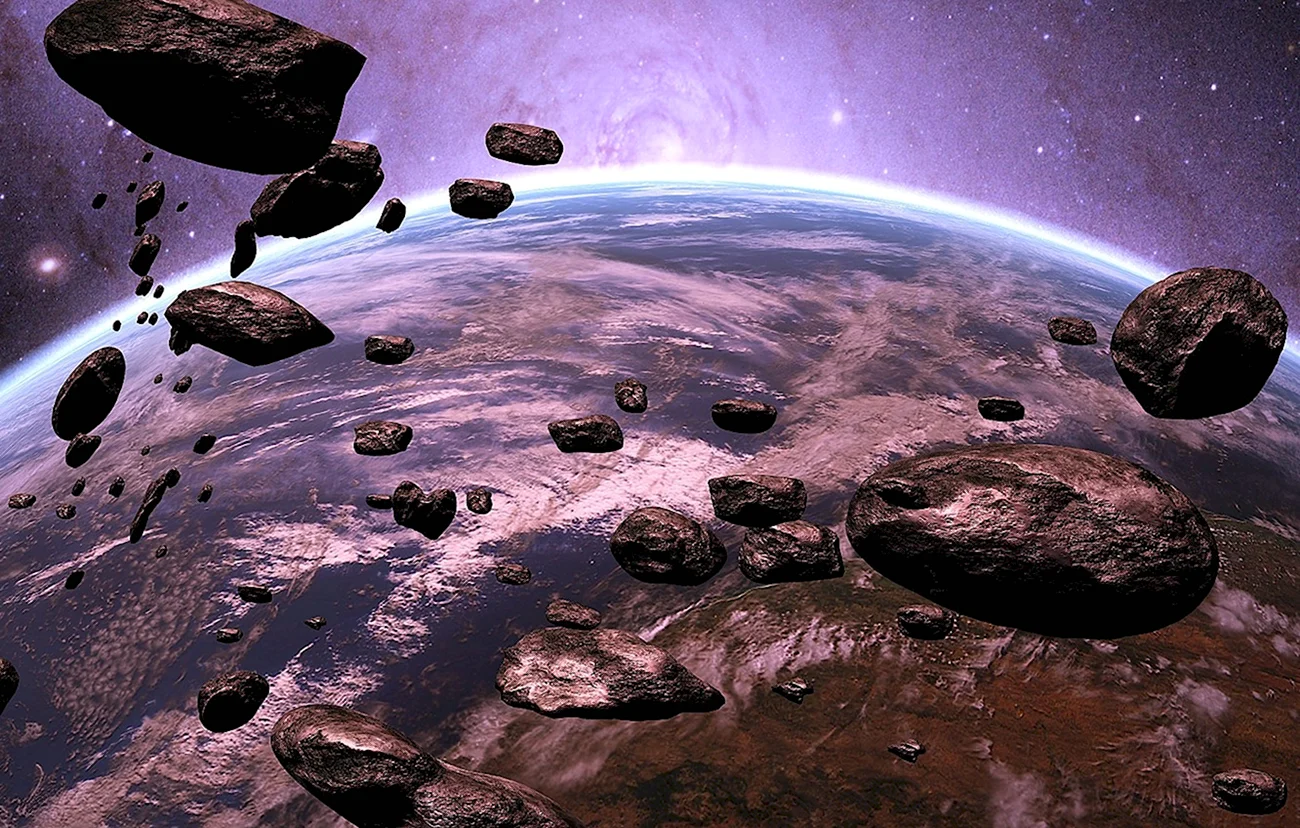 Астероиды и метеориты. Картинка