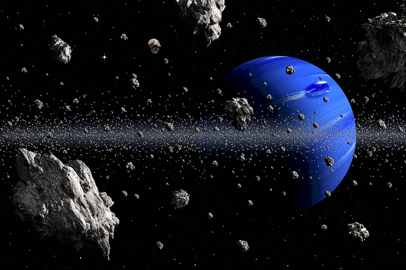 Астероиды солнечной системы. Картинка