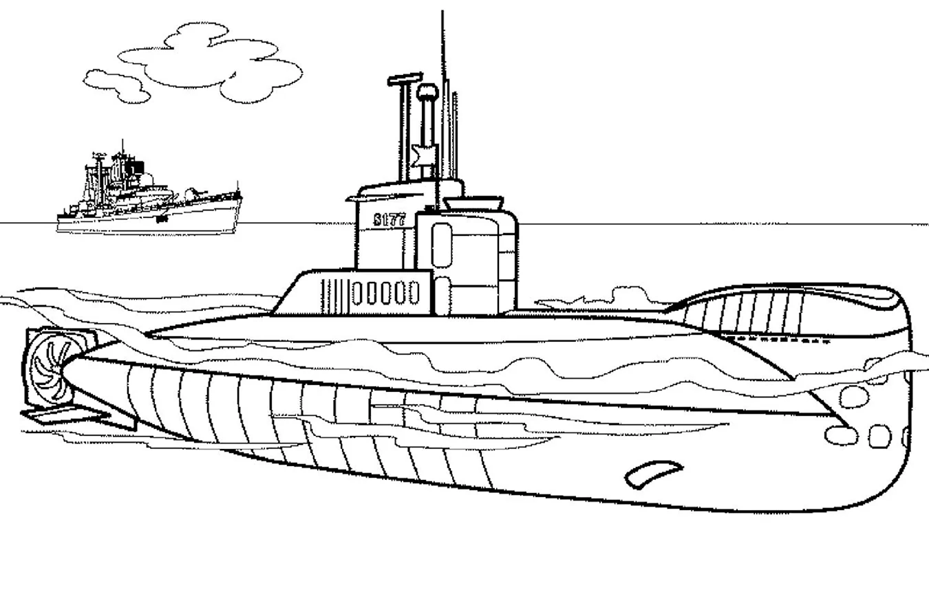 Атомная подводная лодка раскраска Дмитрий Донской. Для срисовки