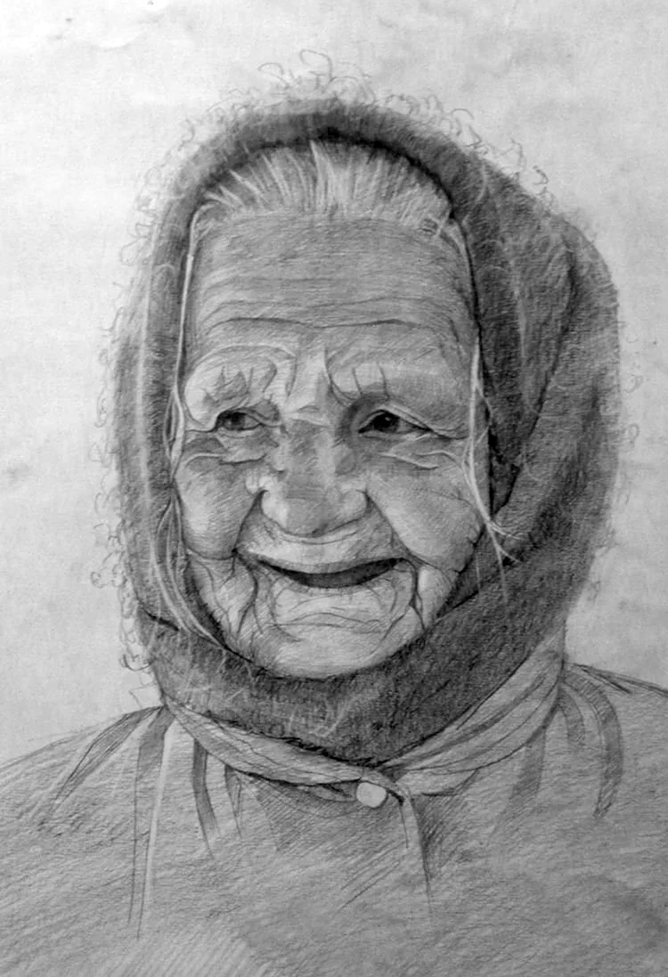 Бабушка рисунок. Для срисовки