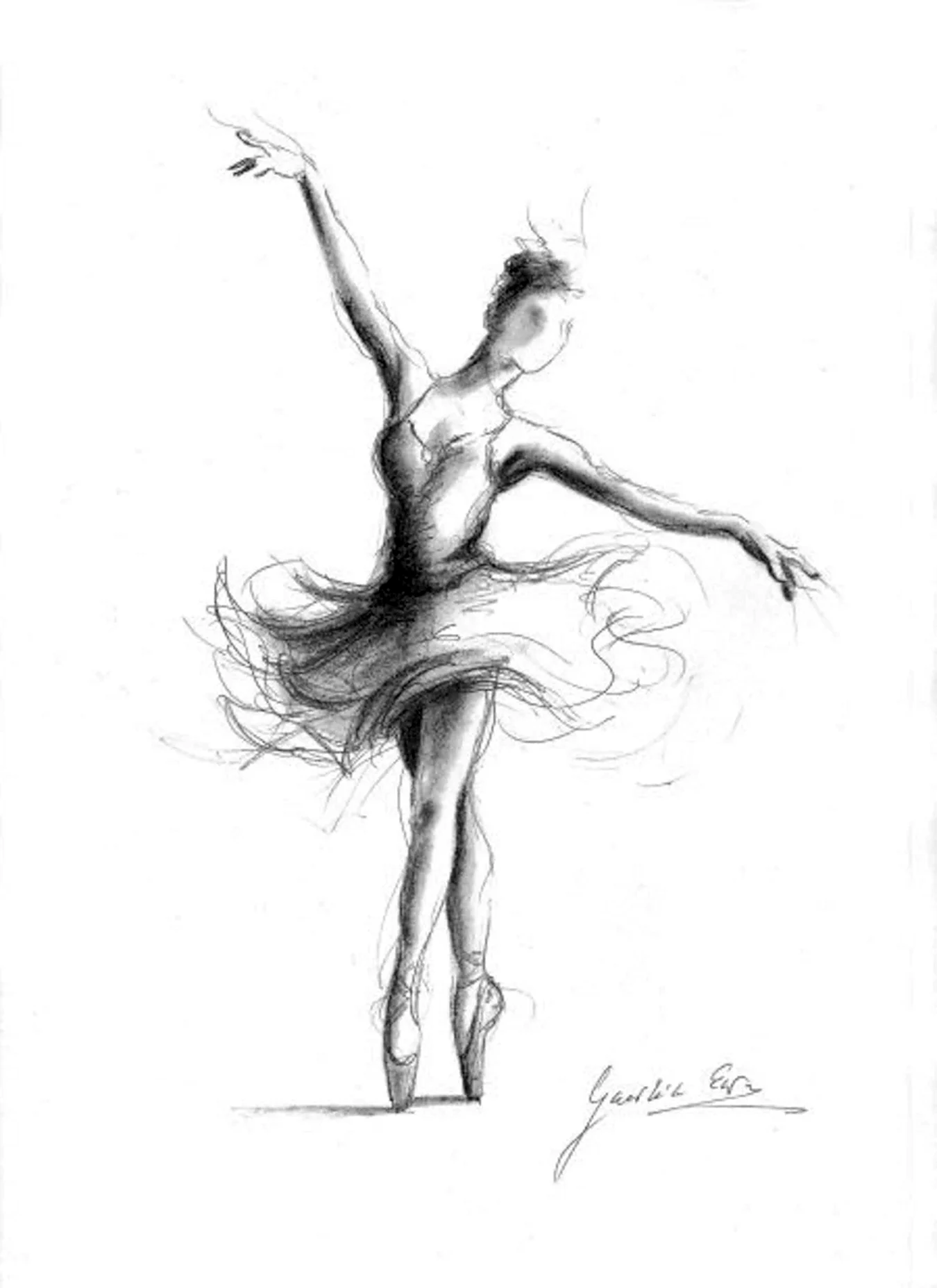 Балерина эскиз. Для срисовки