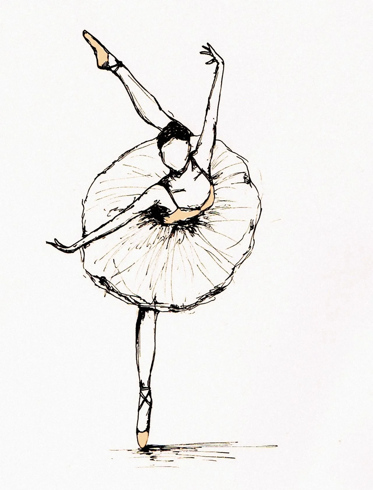 Балерина рисунок. Для срисовки