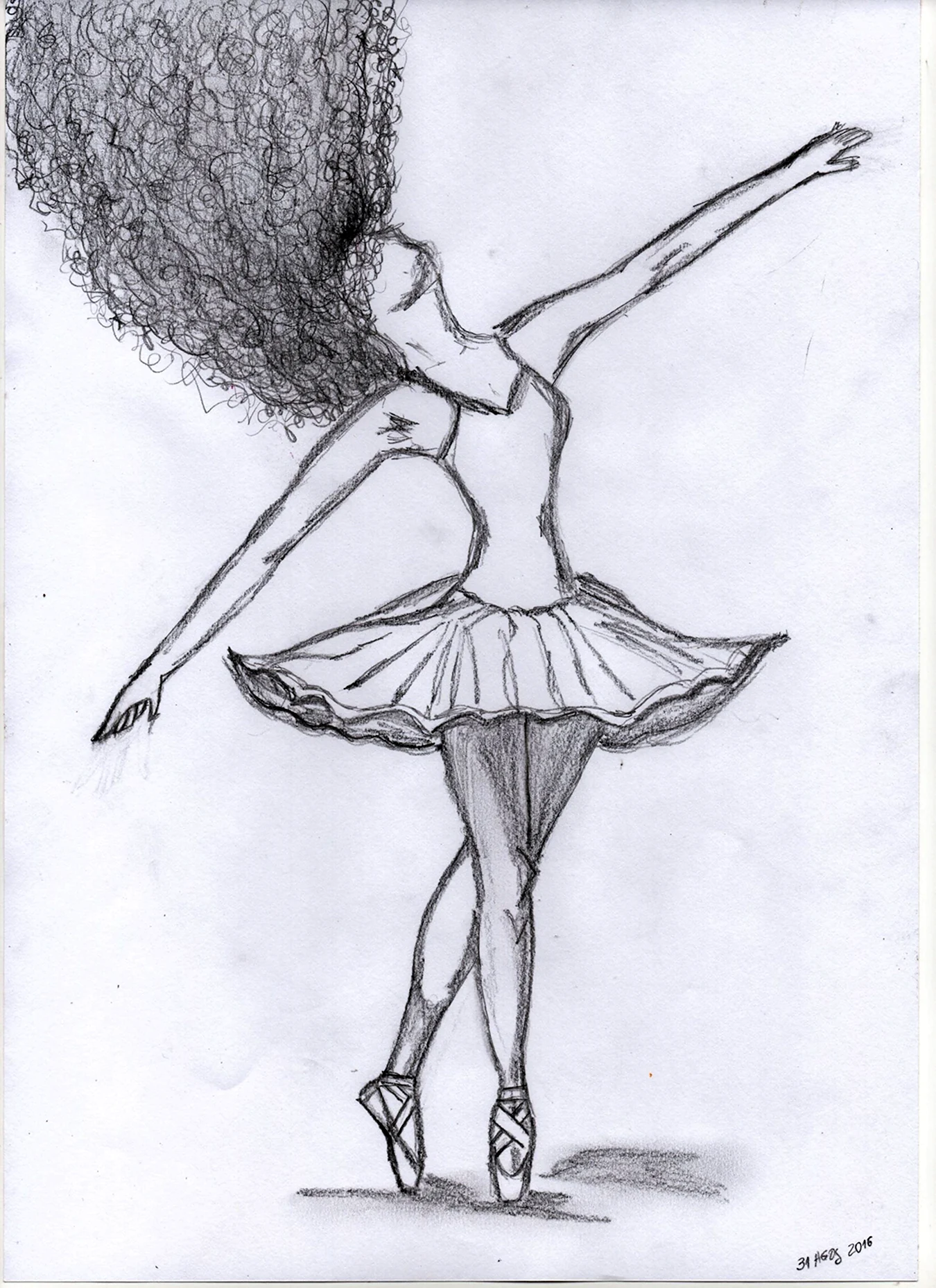 Балерина рисунок карандашом. Для срисовки