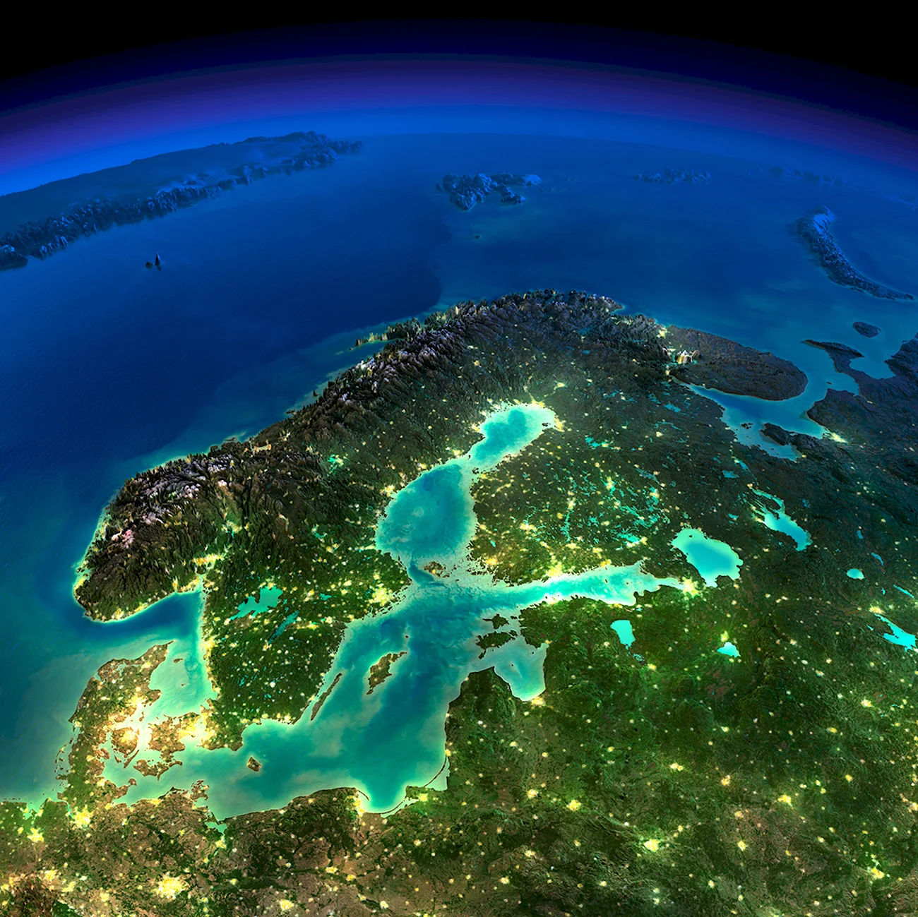 Балтийское море снимок из космоса. Картинка