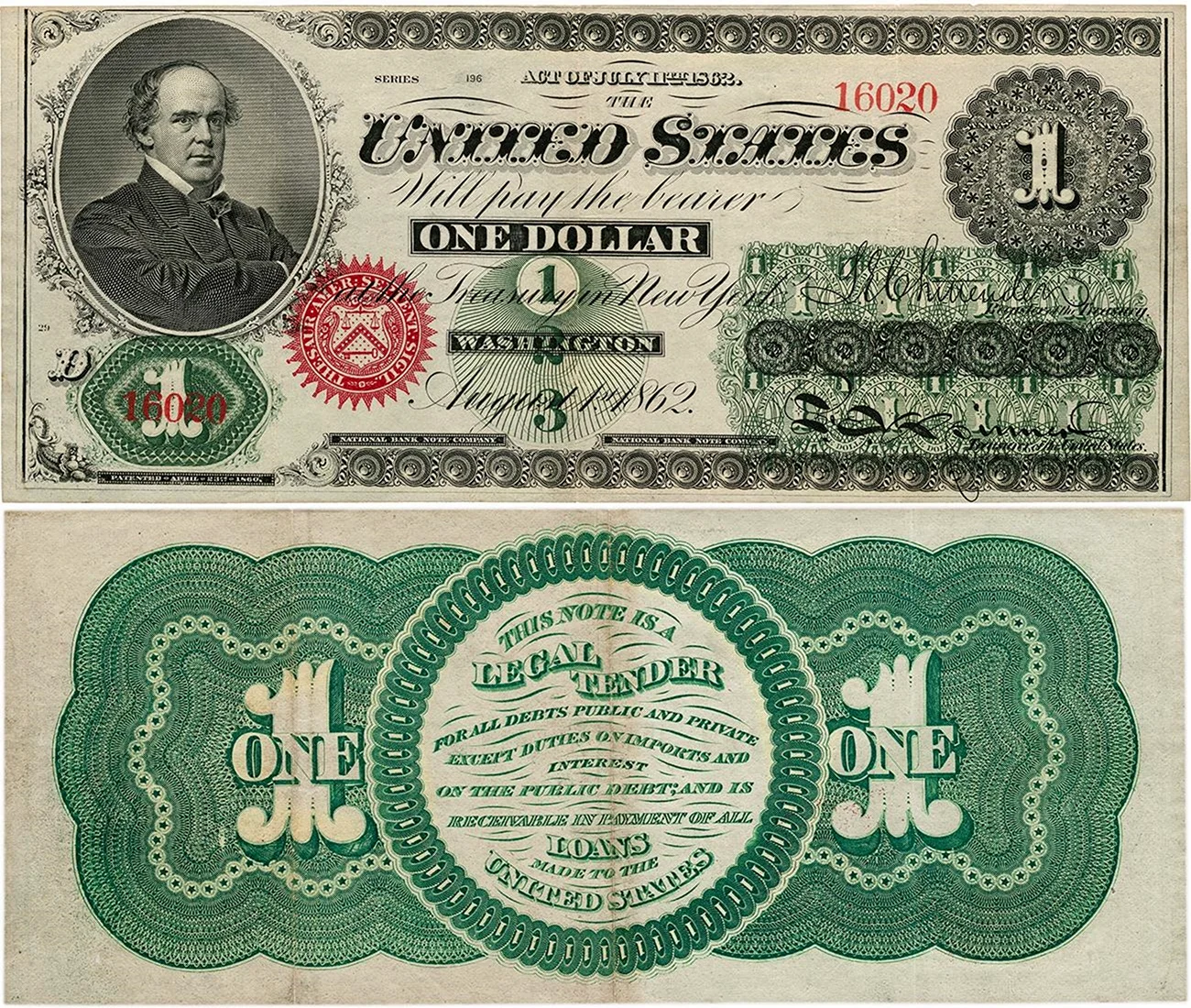 Банкноты США 19 века. Картинка