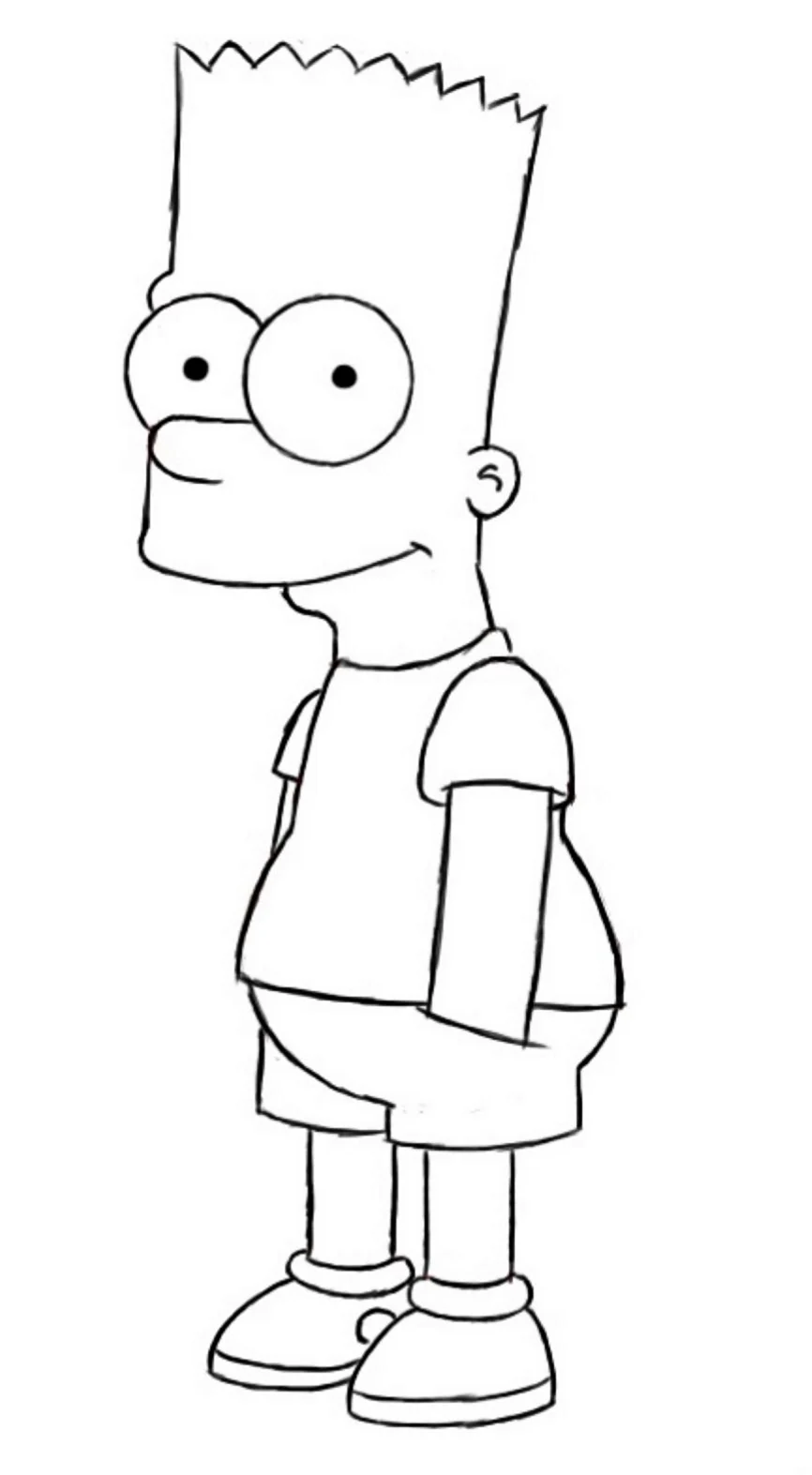 Барт симпсон для срисовки. Для срисовки