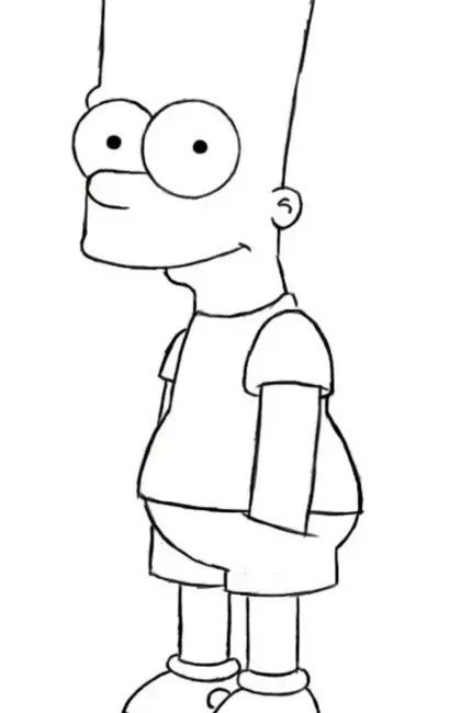 Барт симпсон для срисовки. Для срисовки