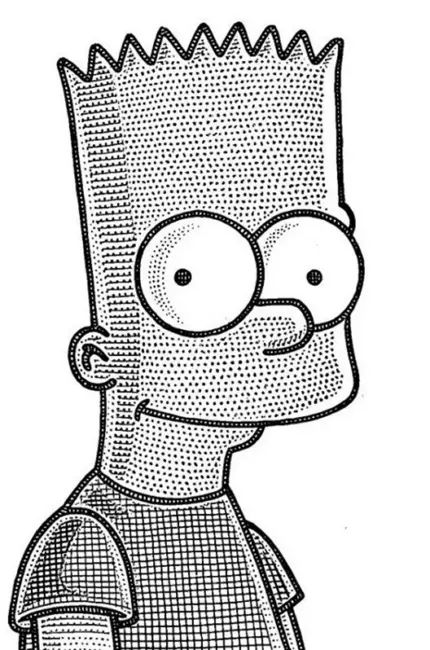 Барт симпсон рисунок. Для срисовки