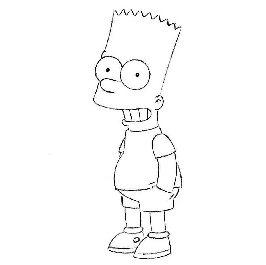 Барт симпсон срисовать. Для срисовки