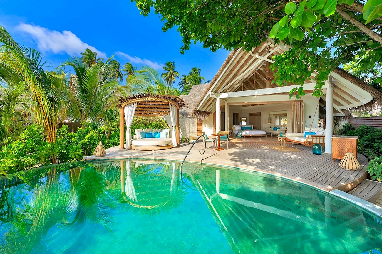 Beach Pool Villa Мальдивы. Картинка