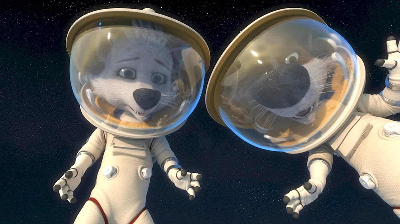 Белка и стрелка в космосе мультик. Картинка из мультфильма