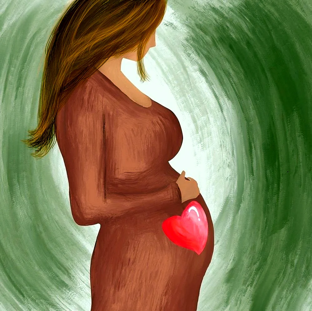 Беременная женщина. Красивая картинка