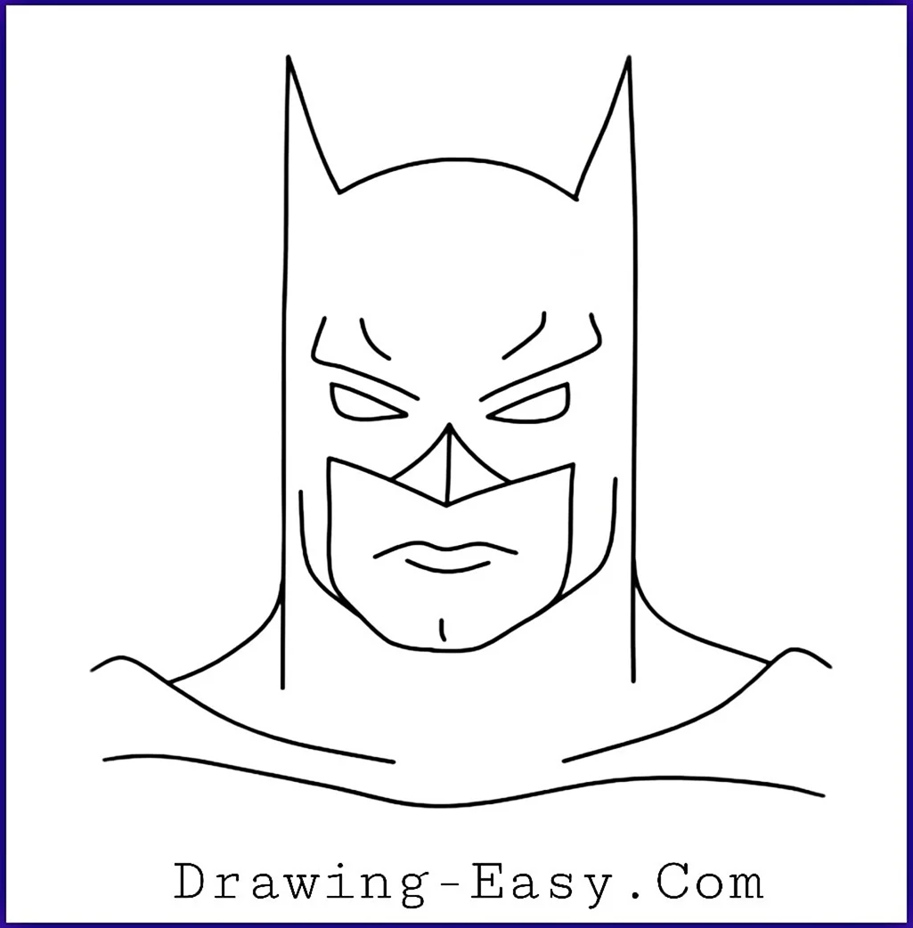 Бэтмен рисование легко. Для срисовки