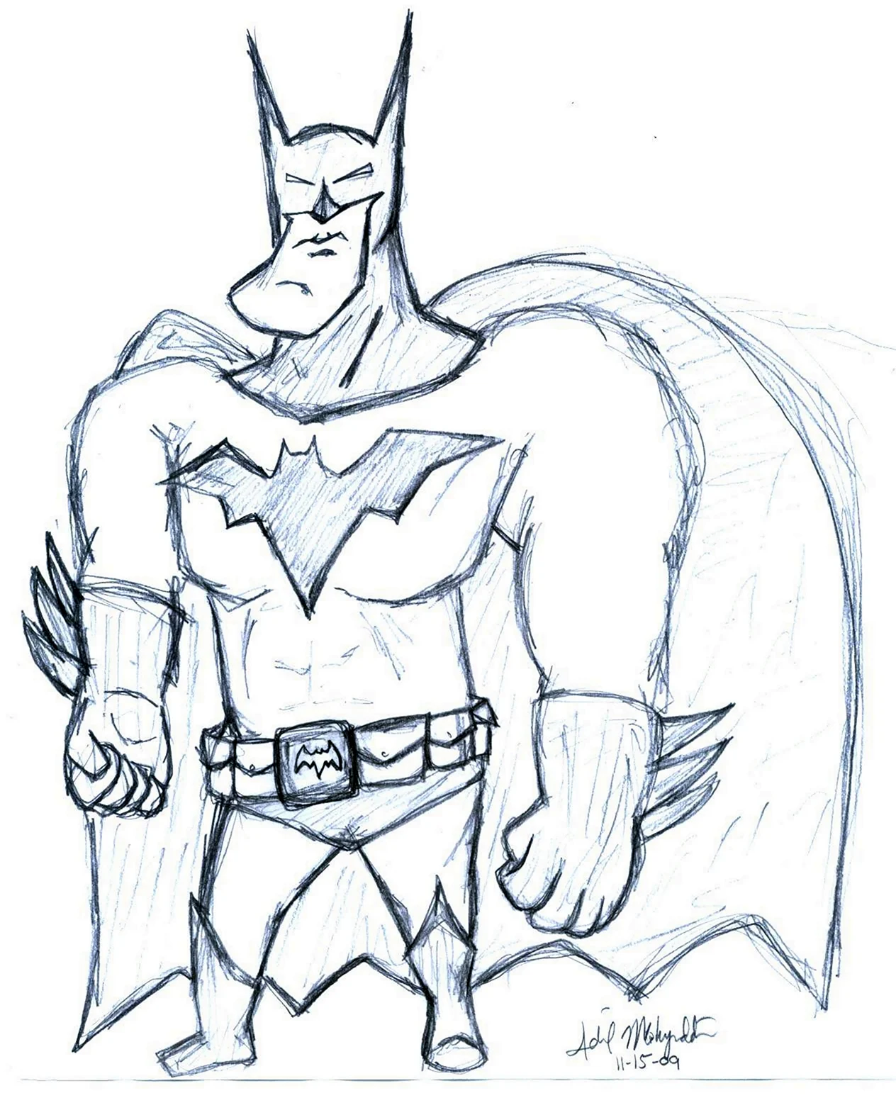 Бэтмен рисунок карандашом. Для срисовки