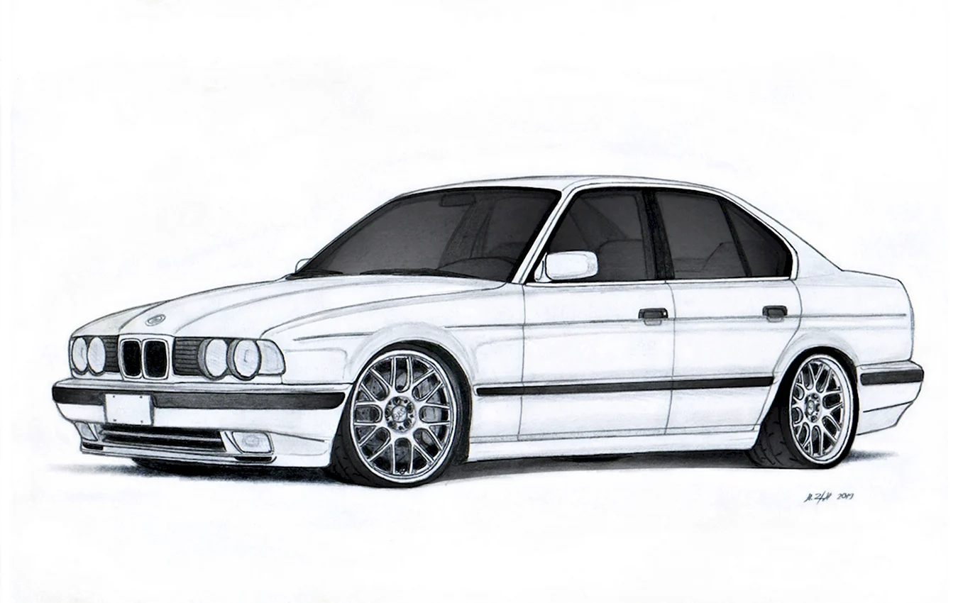 BMW e34 Art. Для срисовки