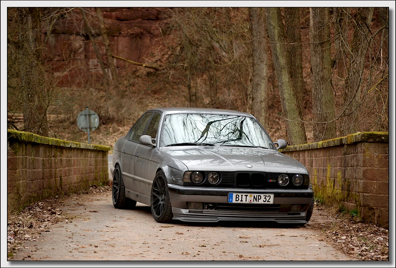 BMW e34 Grey. Картинка