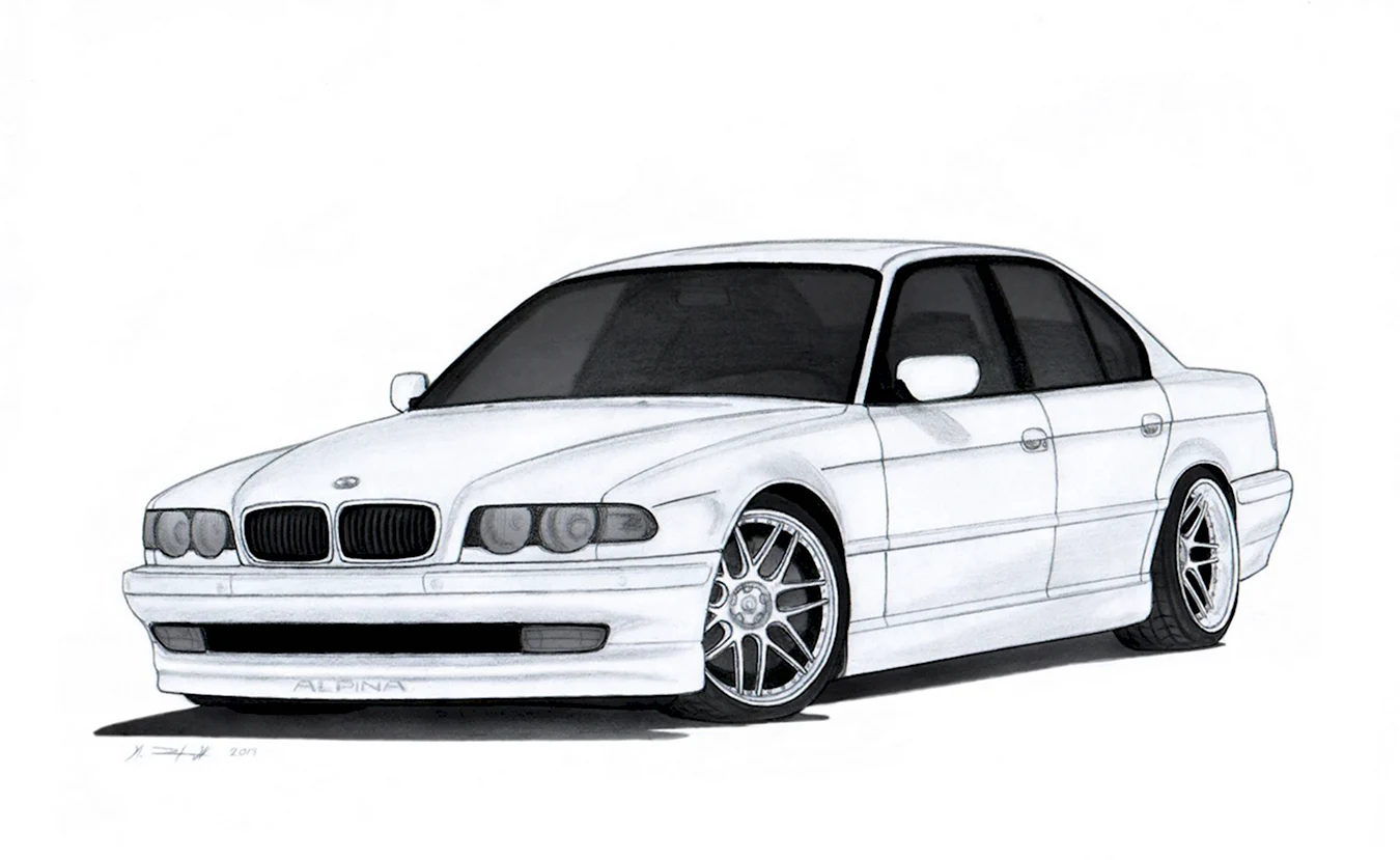 BMW e38 Art. Для срисовки