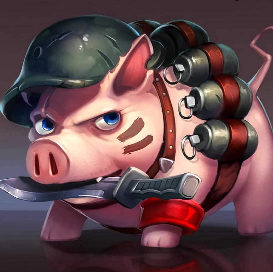 Боевая свинья. Картинка из мультфильма