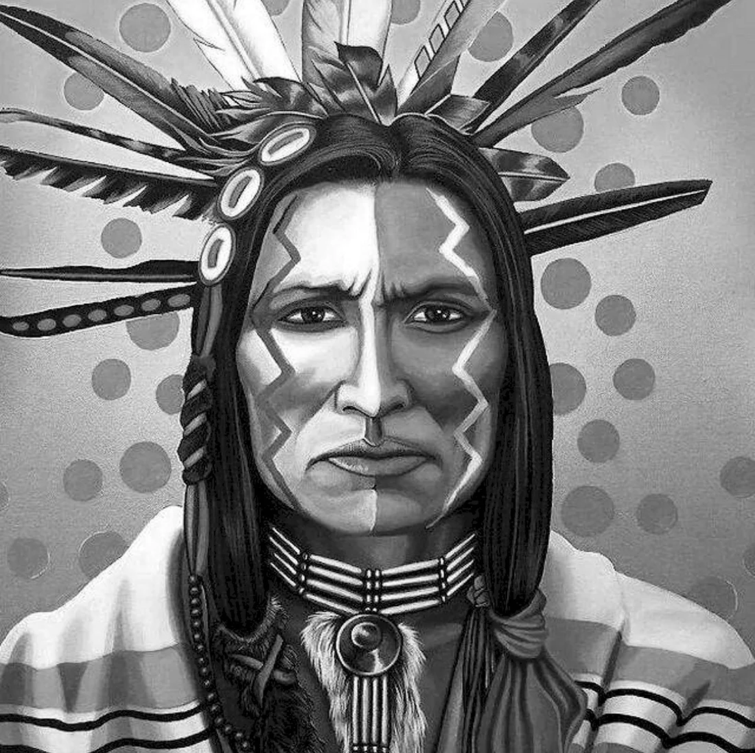Боевой раскрас индейцев Апачи. Анекдот в картинке