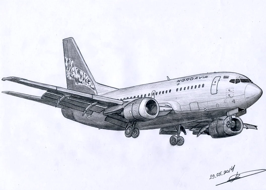 Боинг 737 рисунок. Для срисовки