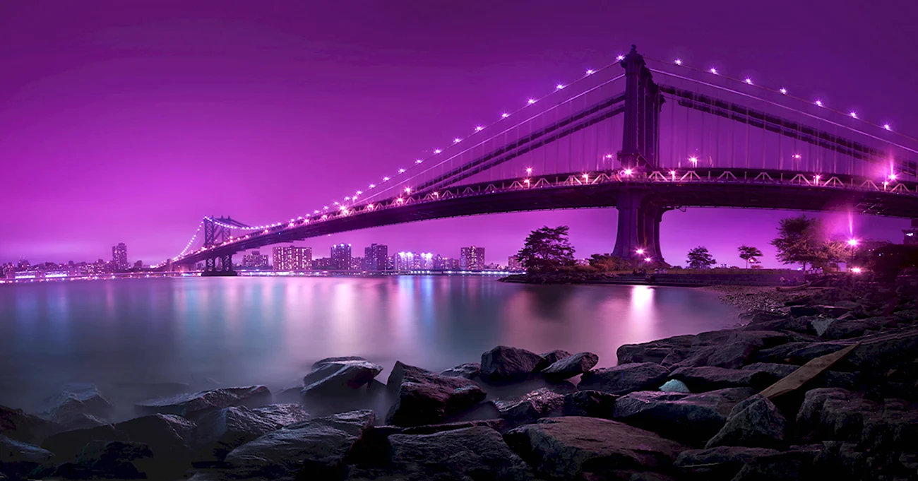 Бруклинский мост Манхэттен. Красивая картинка