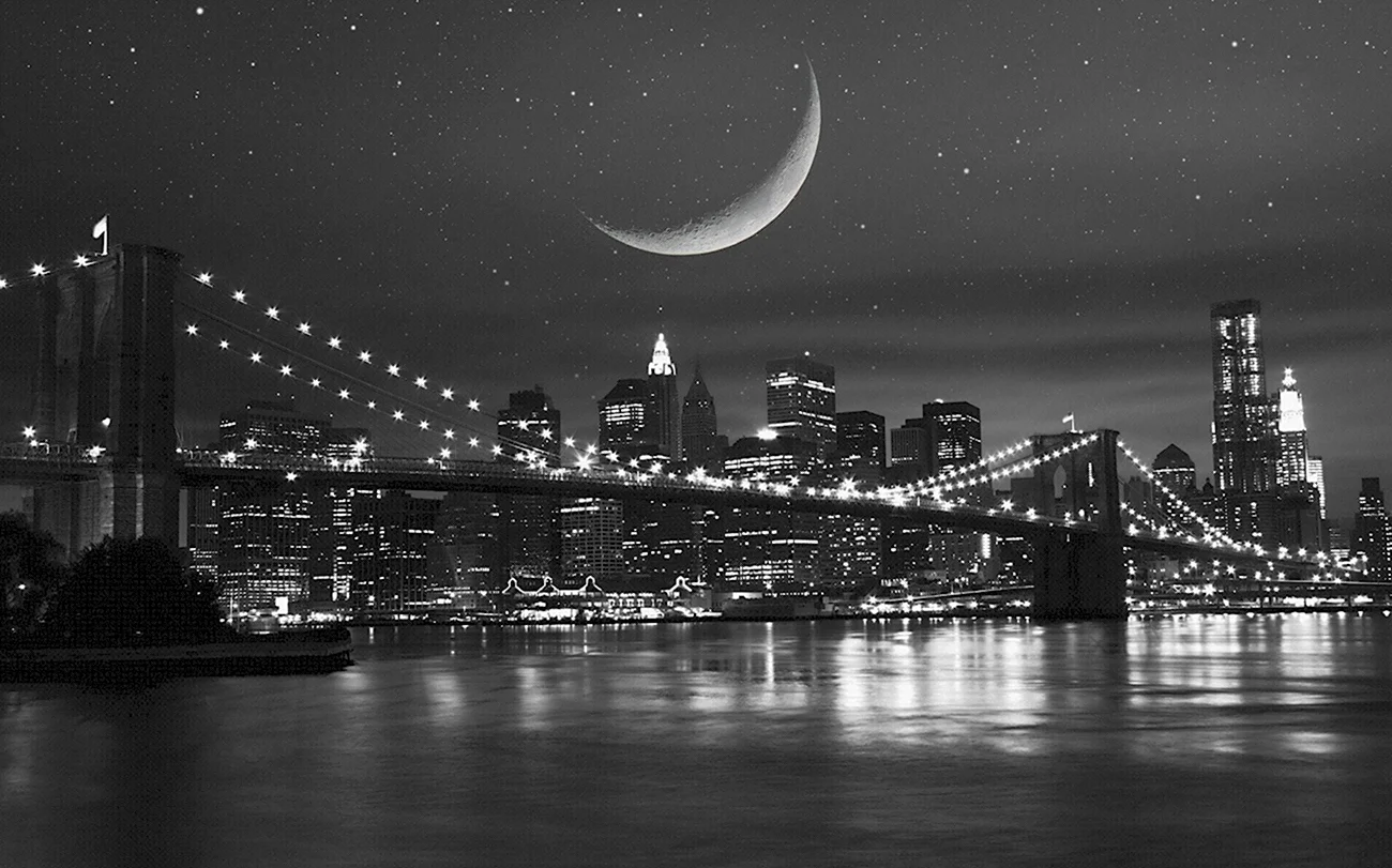 Бруклинский мост Нью-Йорк. Картинка