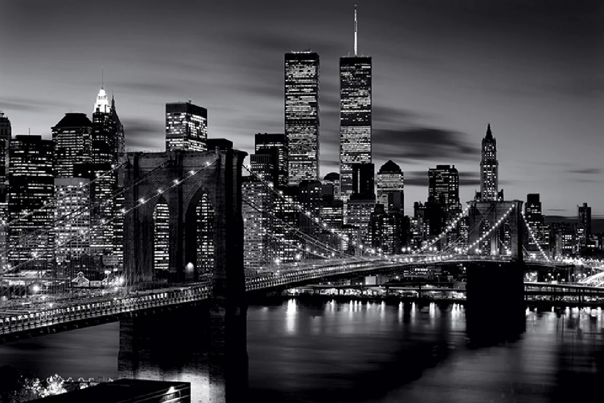 Бруклинский мост Нью-Йорк фотокарточки. Красивая картинка
