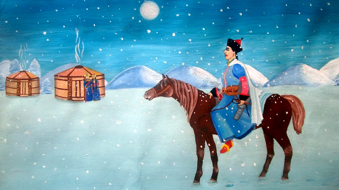 Бурятские картины Сагаалган. Красивая картинка