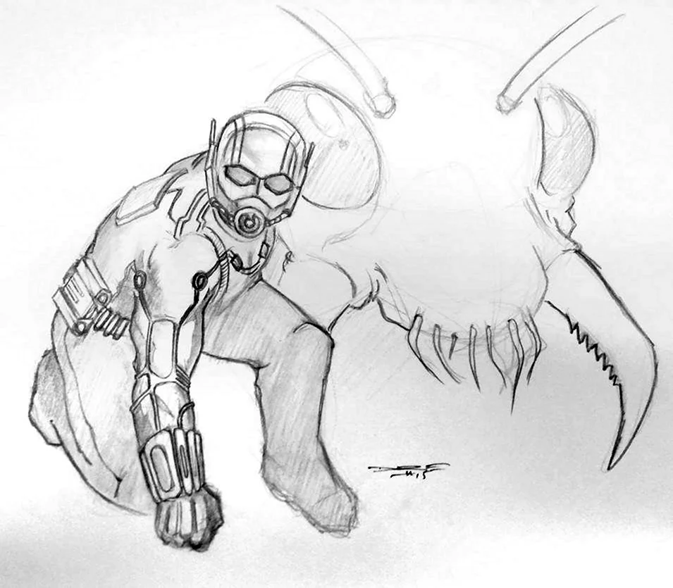 Человек муравей рисунок карандашом. Для срисовки