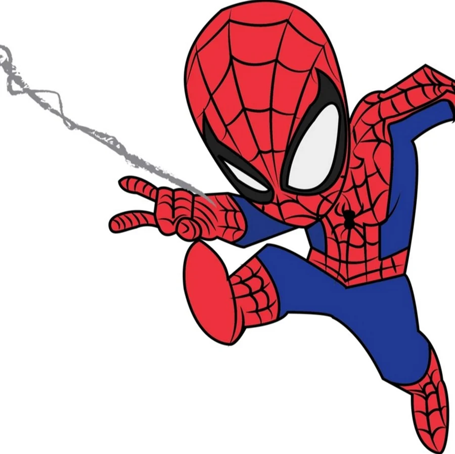 Человек-паук мультяшно. Картинка из мультфильма