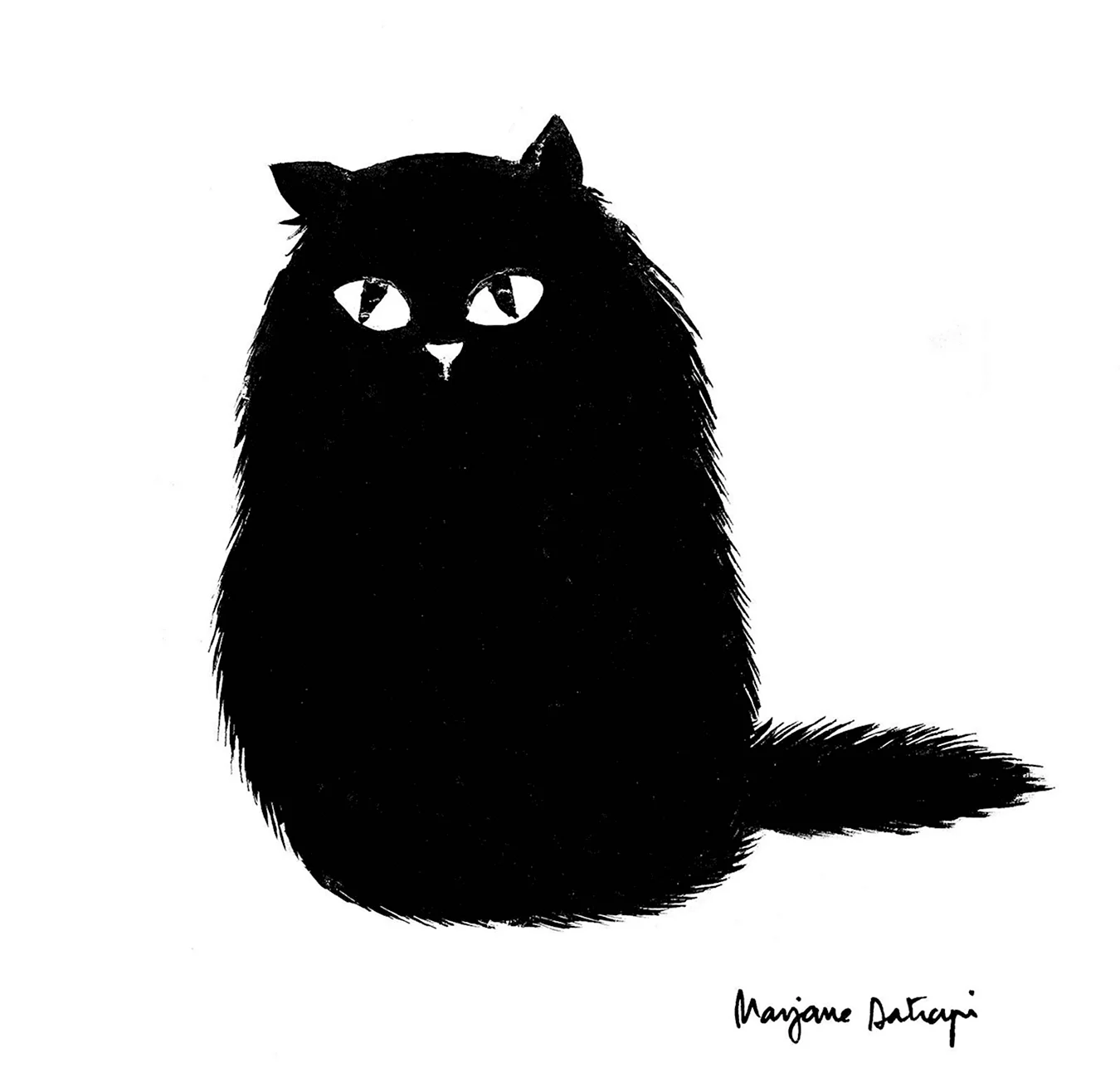 Чёрный кот. Для срисовки