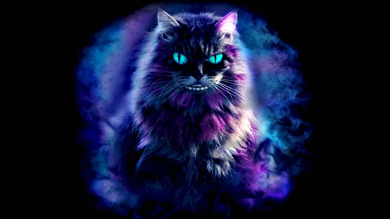 Чеширский кот фиолетовый. Красивое животное